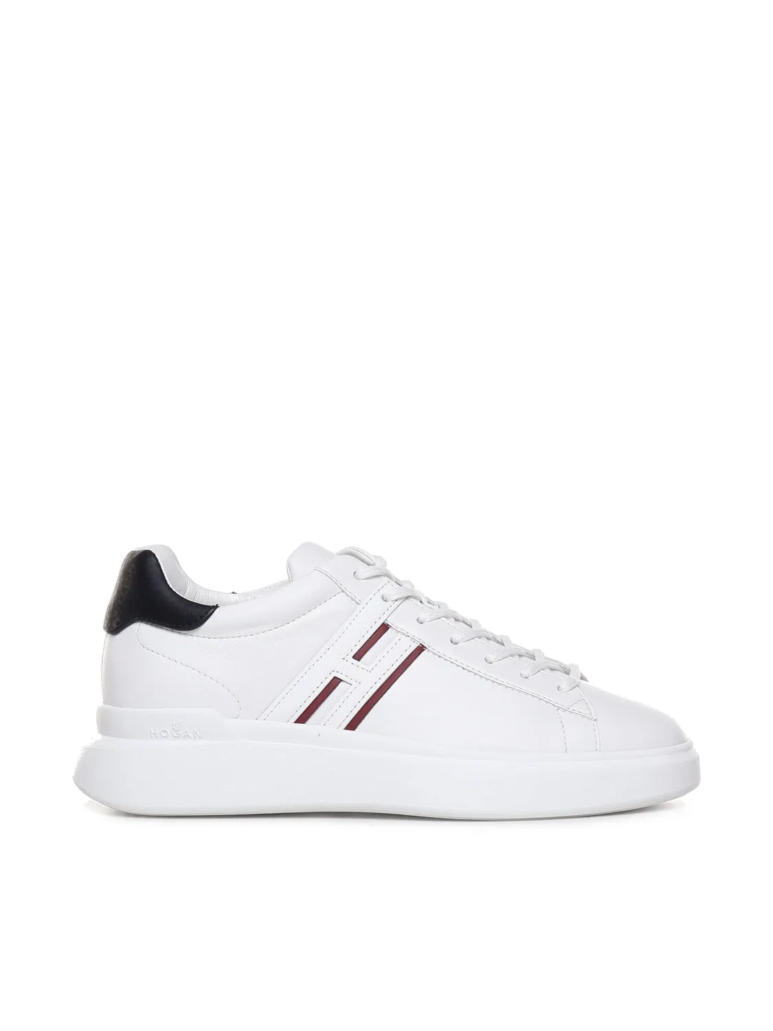 Leather Sneakers H580 Slash in White