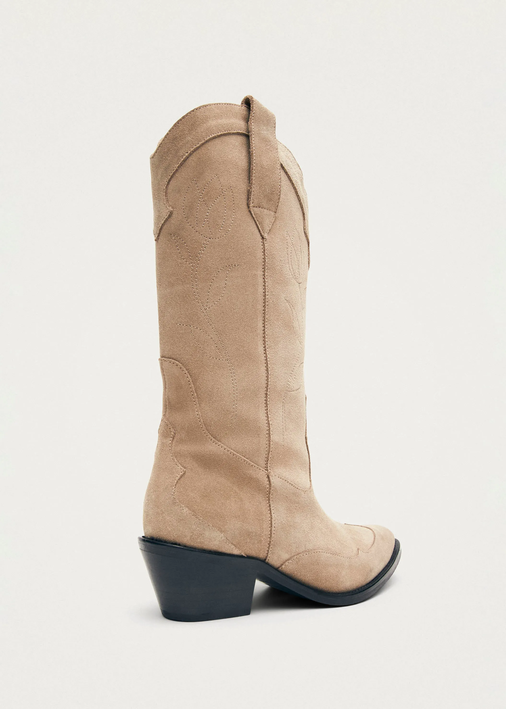 Liberty Suede Beige Leather Boots