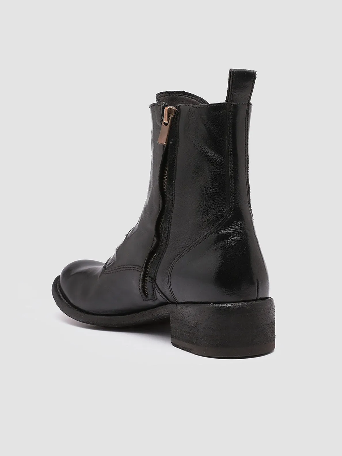 LISON 036 - Black Leather Booties