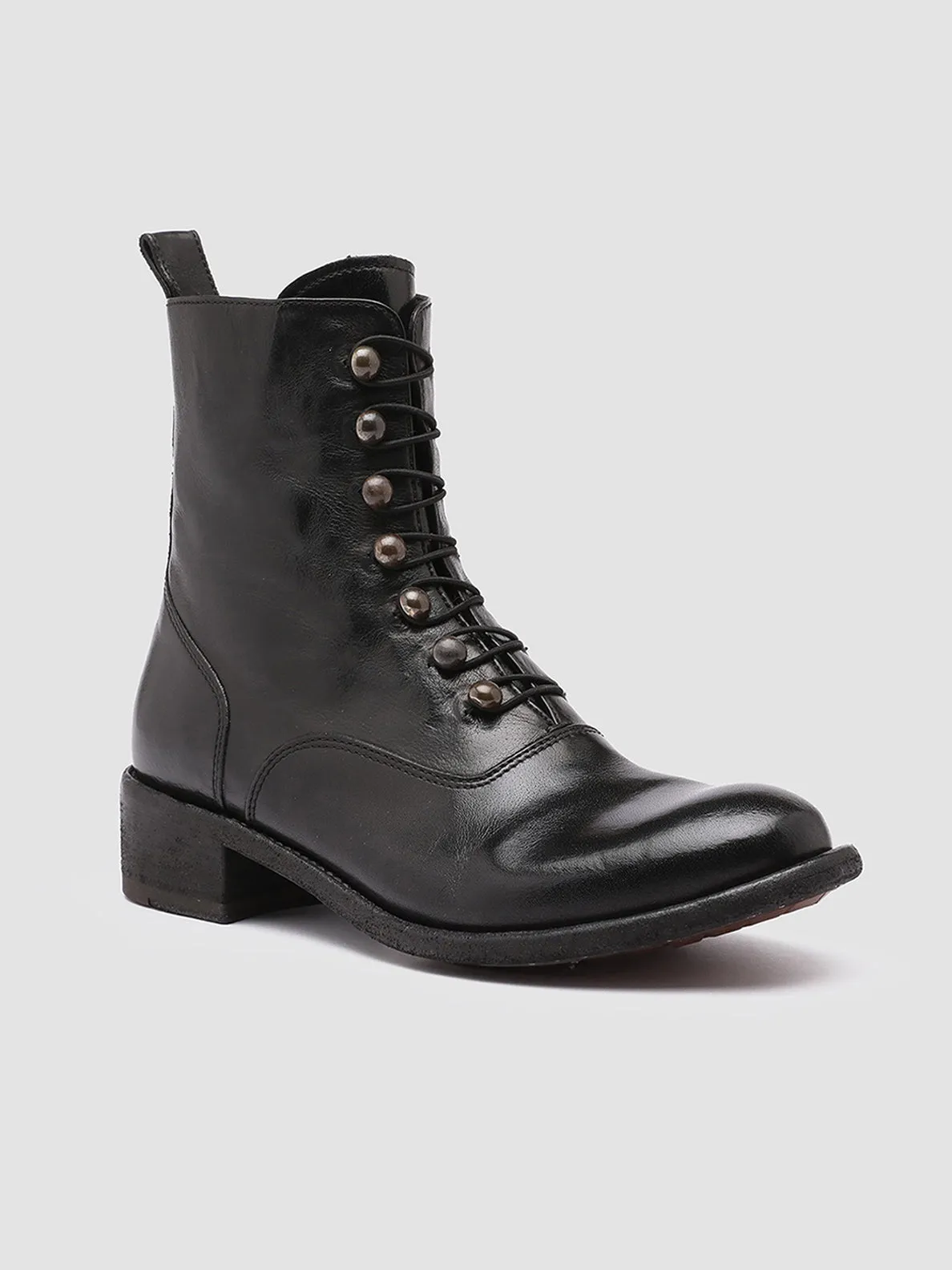 LISON 036 - Black Leather Booties