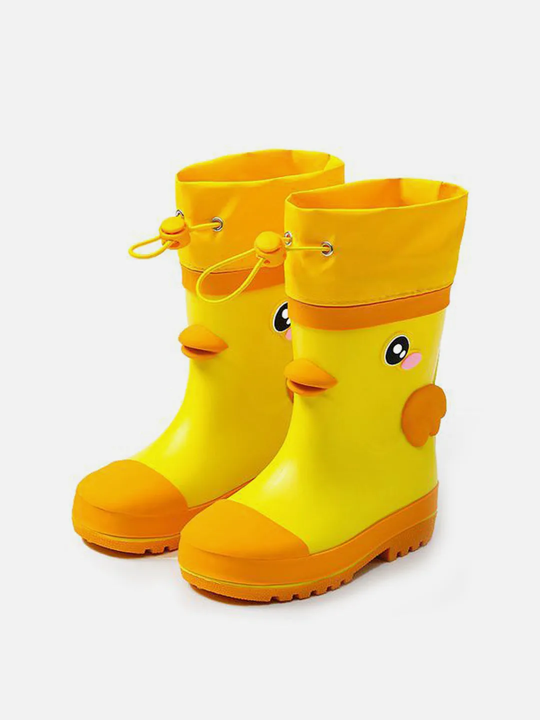 Little Surprise Box Mr.Daffy Quack head Flexible Rubber Rain Gumboots for Toddlers and Kids