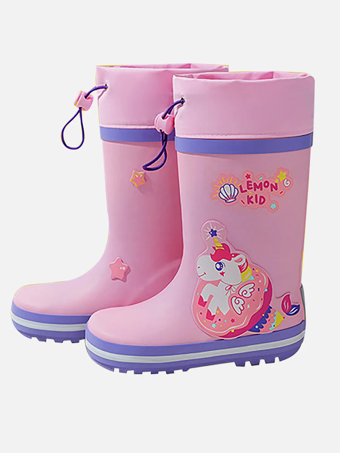 Little Surprise Box Ms.Unisprikles Flexible Rubber Rain Gumboots for Toddlers and Kids