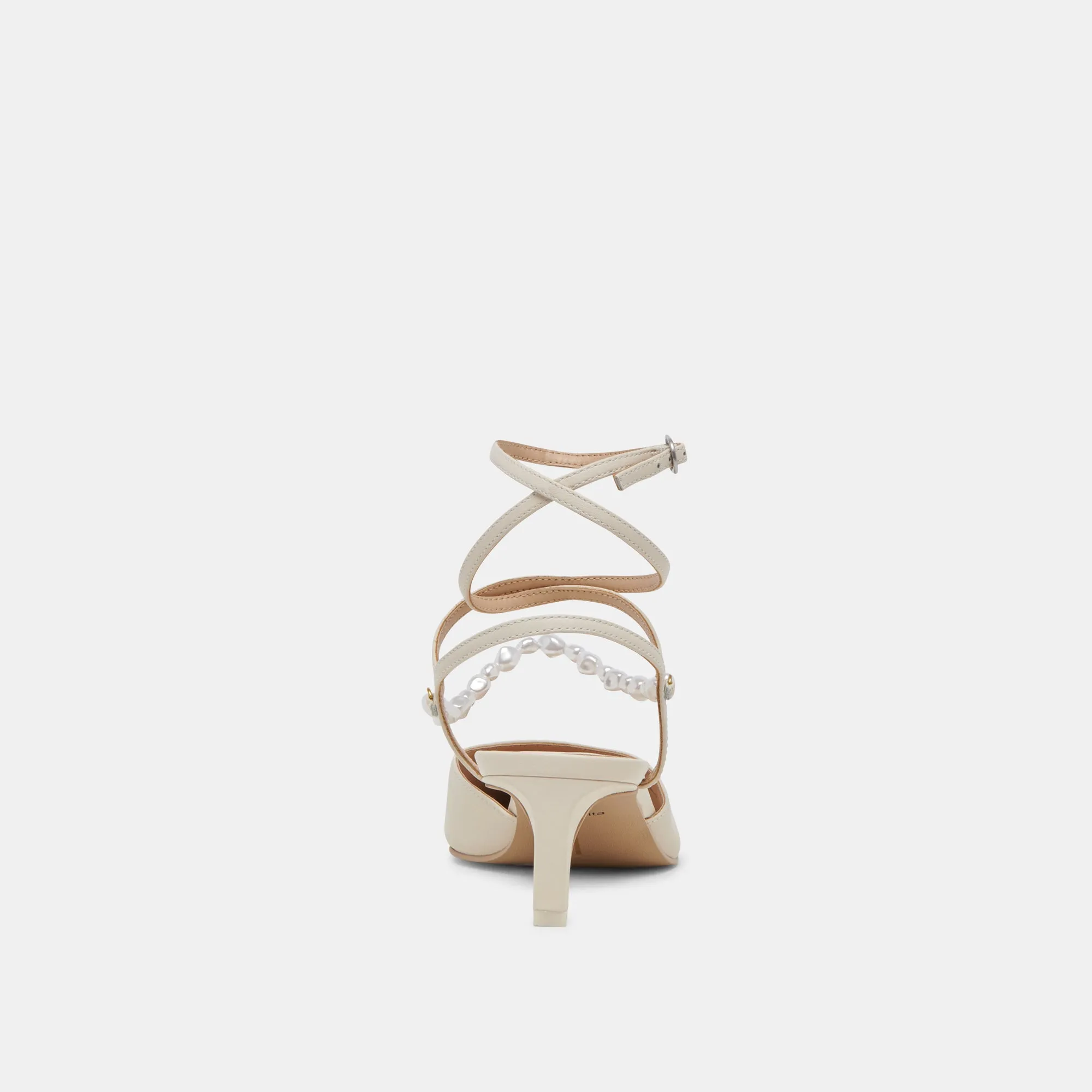 LOKLYN PEARL HEELS VANILLA LEATHER