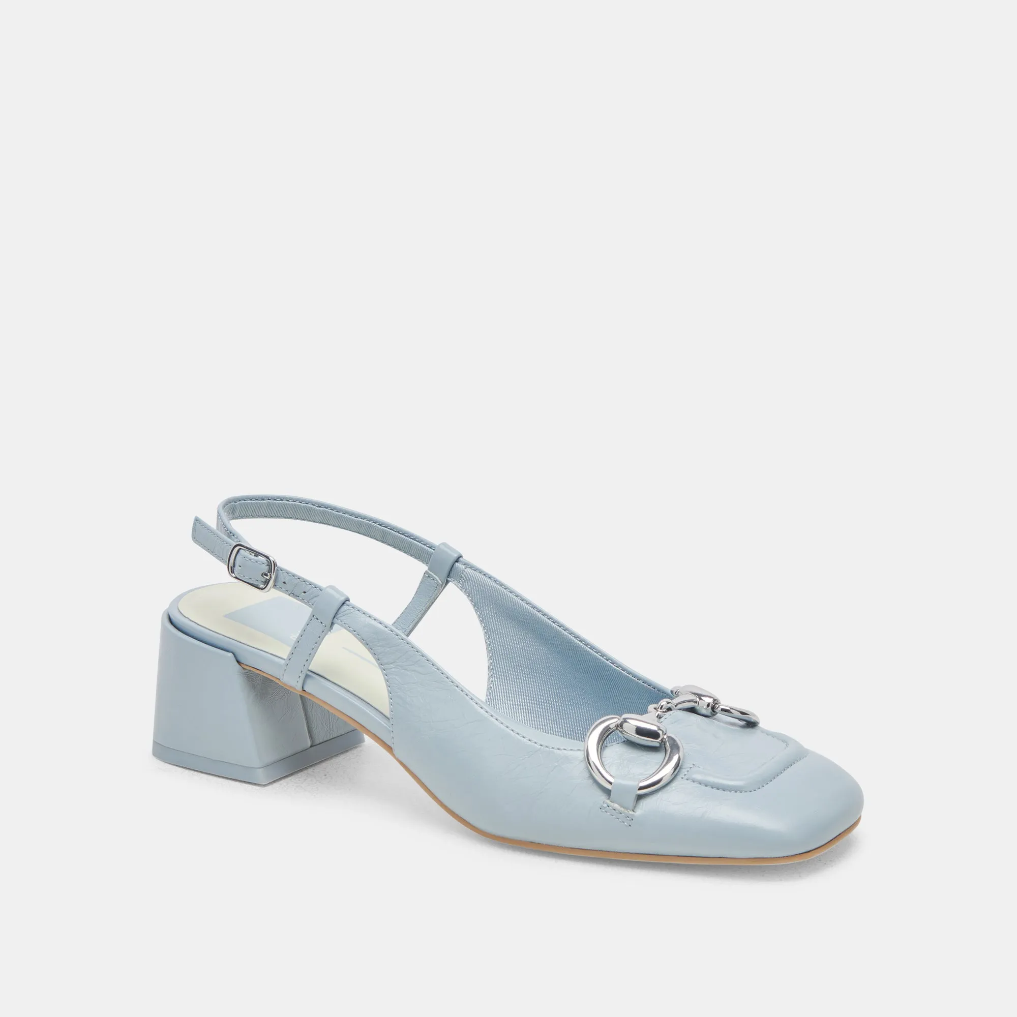 MELLI HEELS SKY BLUE CRINKLE PATENT