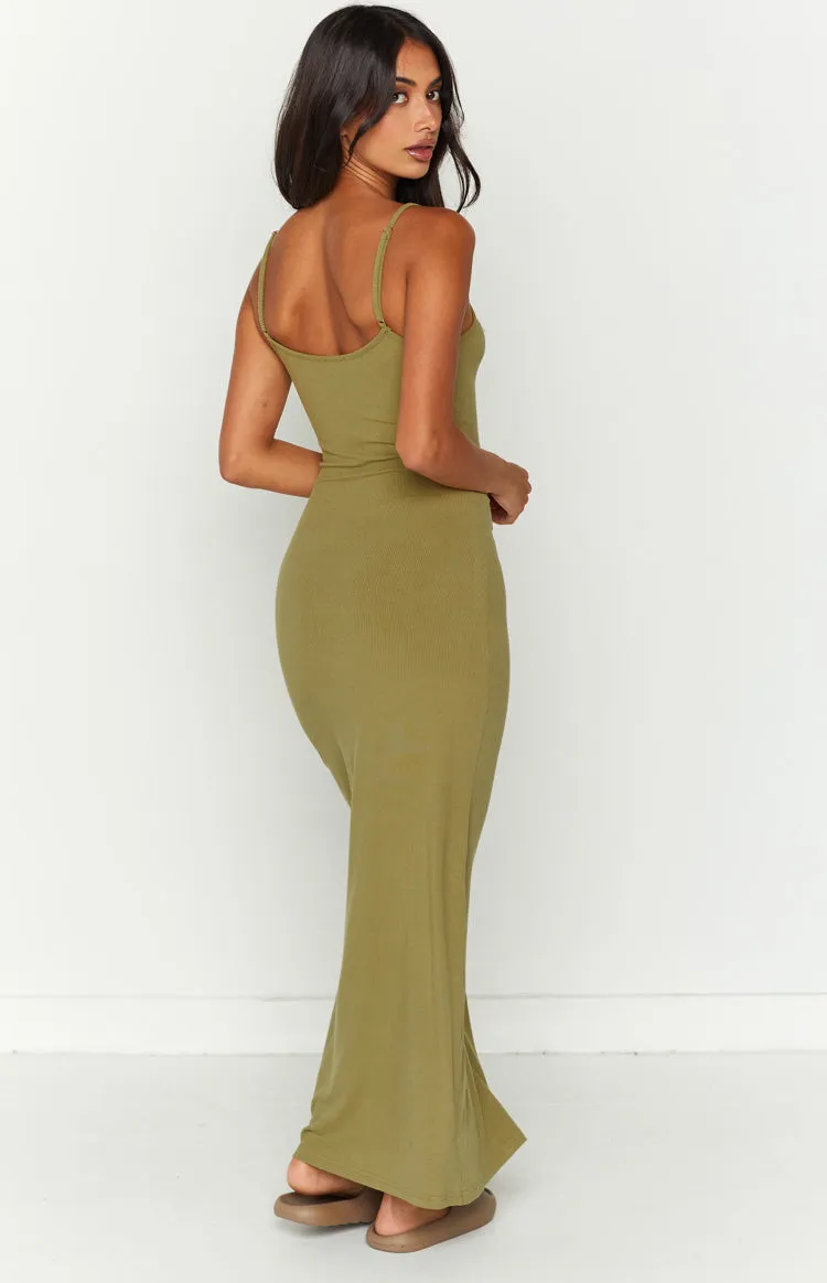 Melrose Khaki Maxi Dress