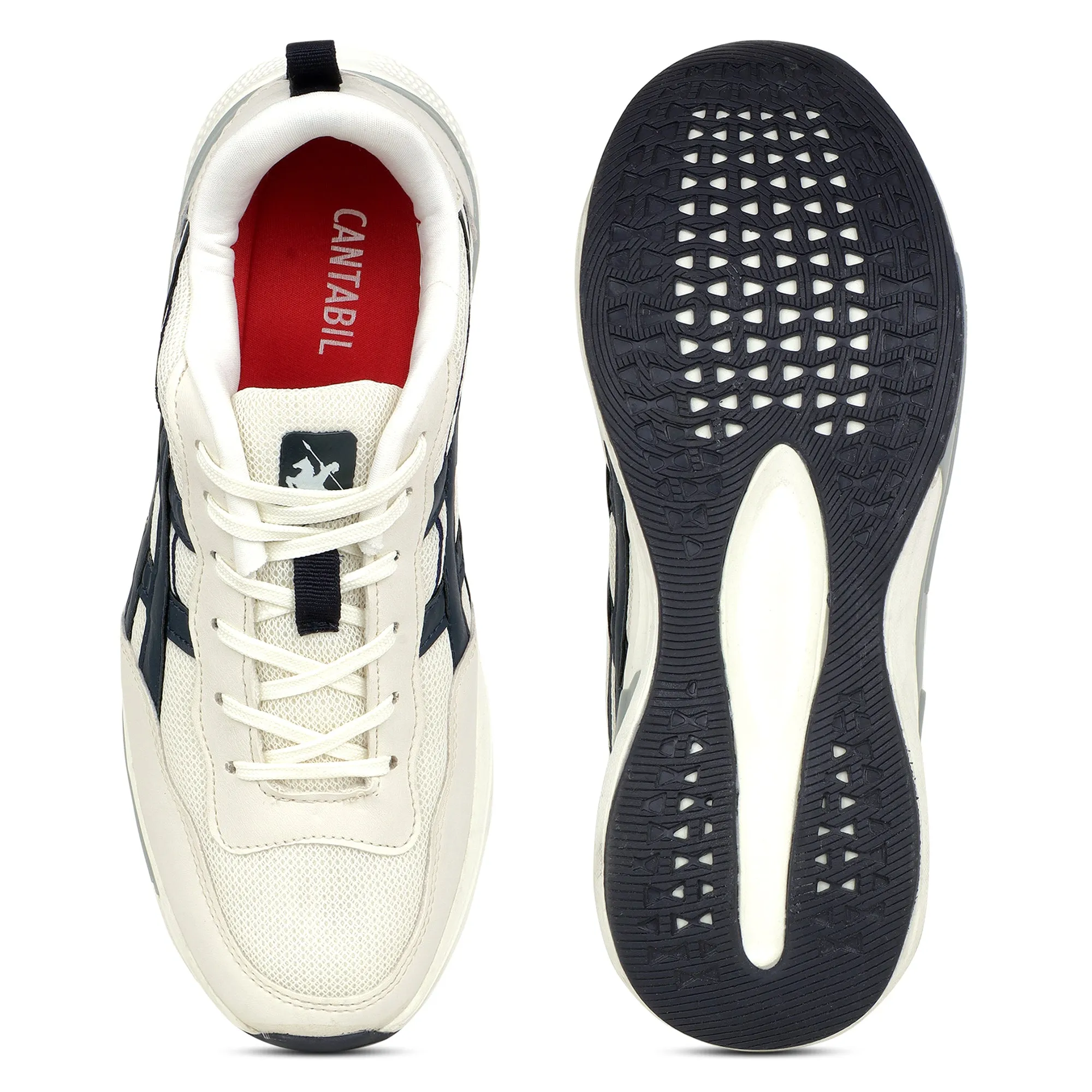 Men Beige Solid lace-Up Running Shoes