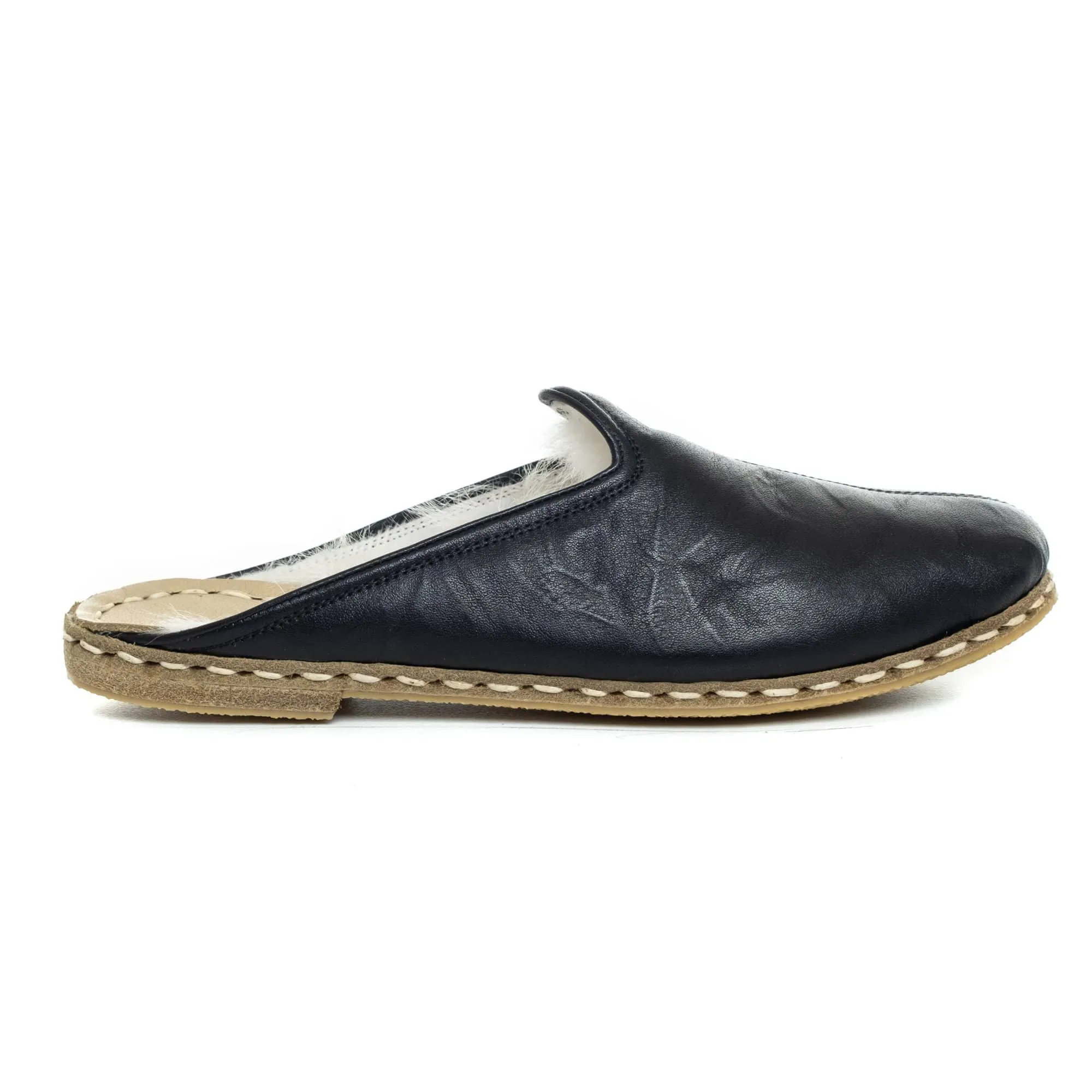 Men's Black Slipper Shearlings