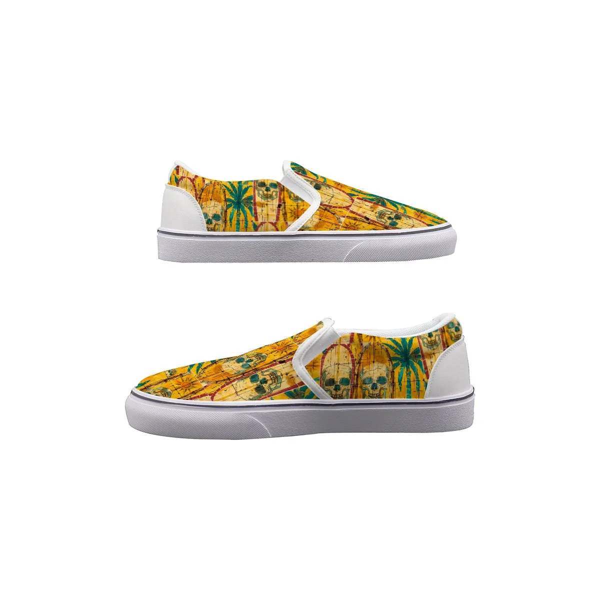 Men's Slip On Sneakers surfboard print