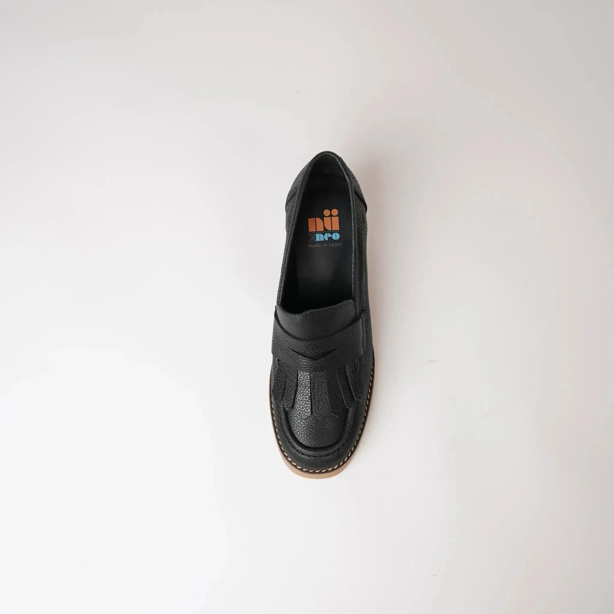 Metis Black Leather Loafers