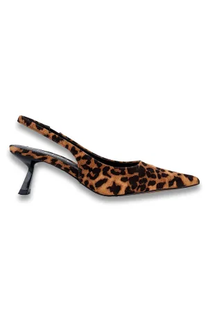 Million Slingback Kitten Heels Leopard