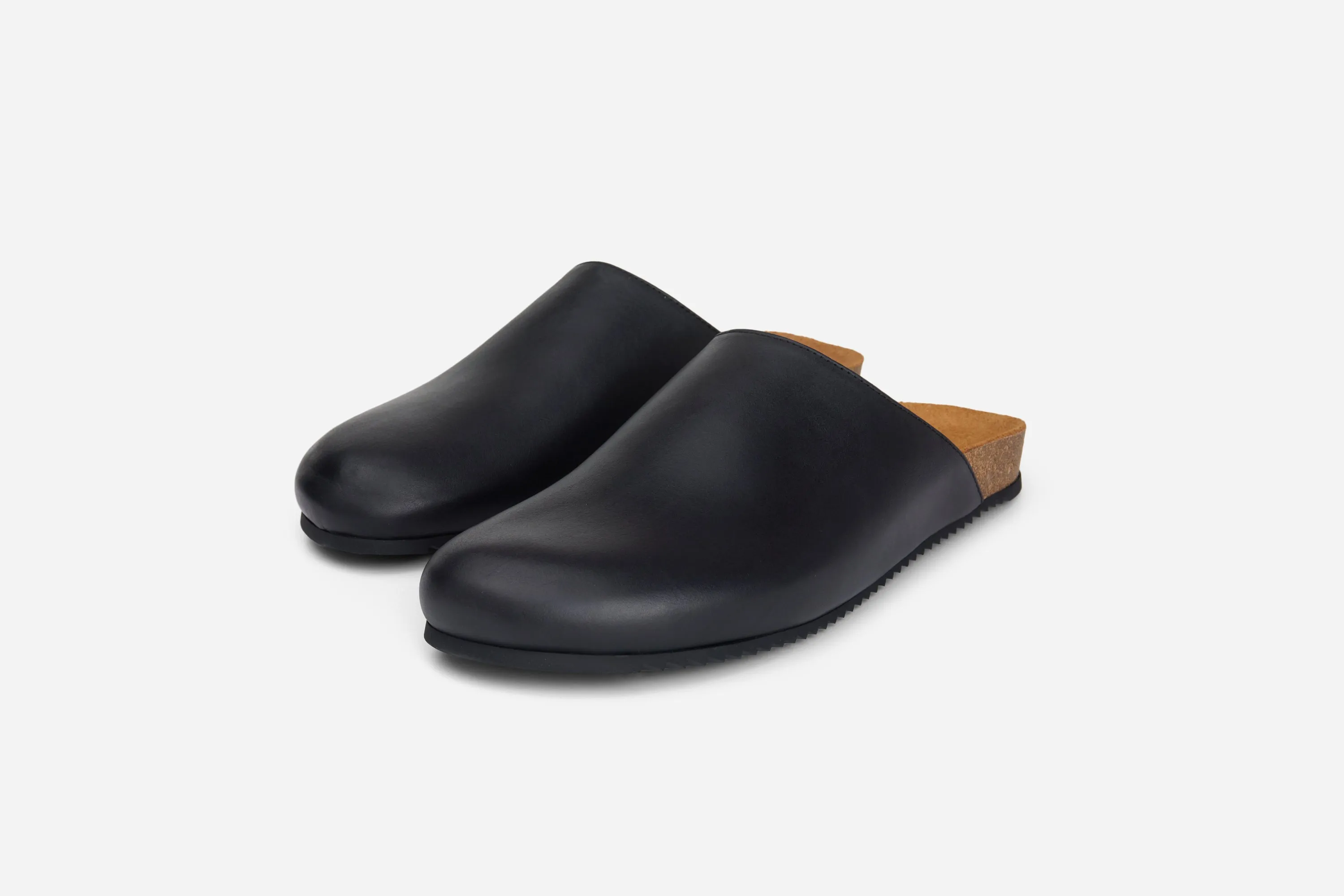 Mule ~ Black Calf Leather