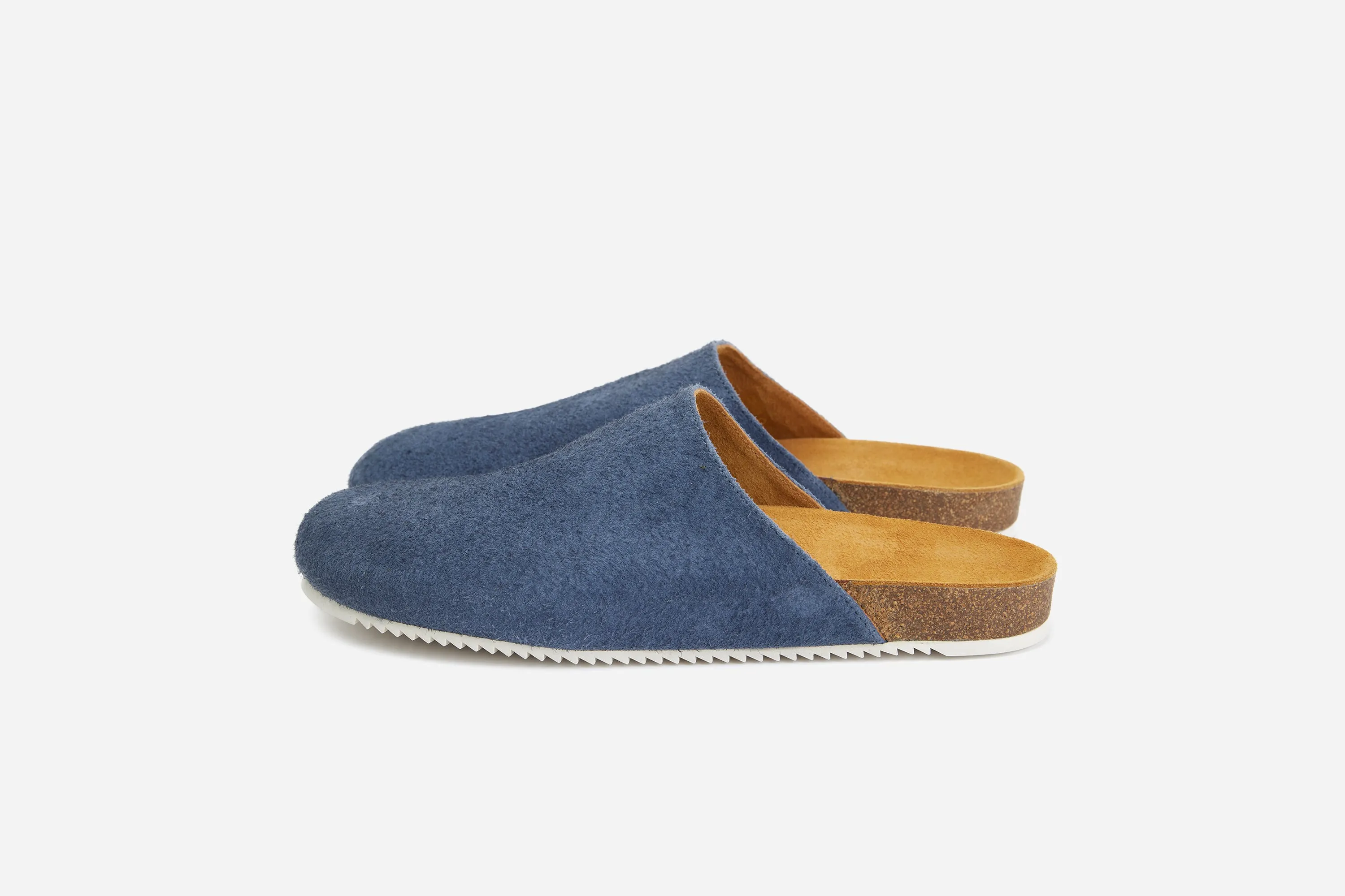 Mule ~ Shaggy Petrol Suede