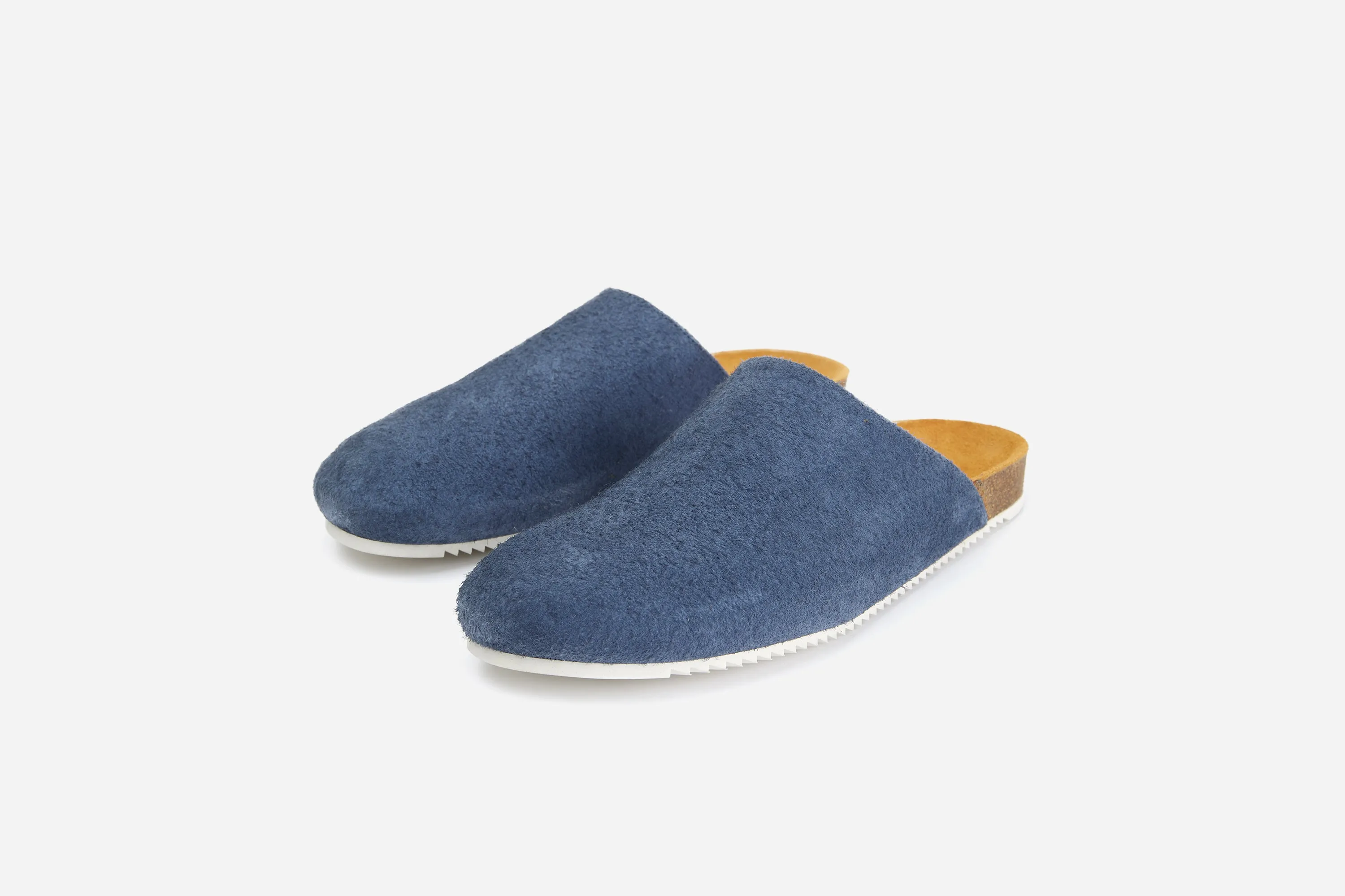 Mule ~ Shaggy Petrol Suede