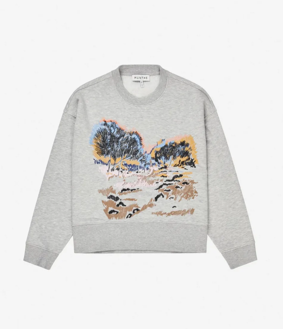 Munthe Sazzily Sweatshirt Light Grey