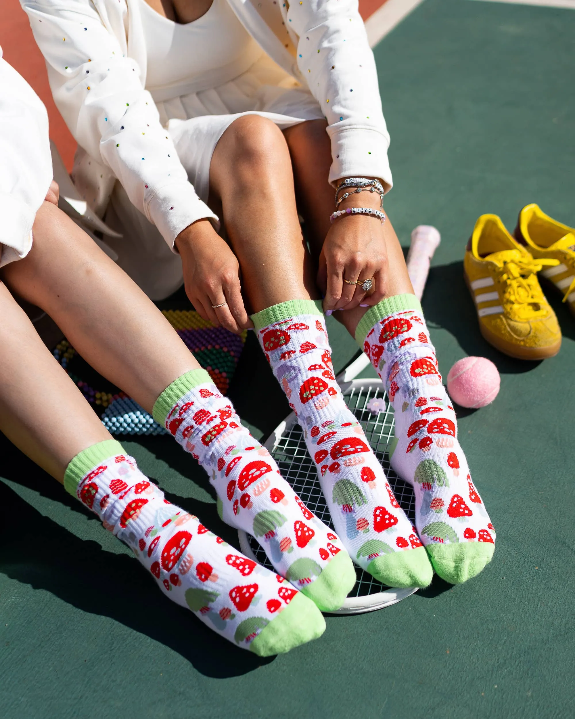 Mushroom Forest Tennis Crew Sock