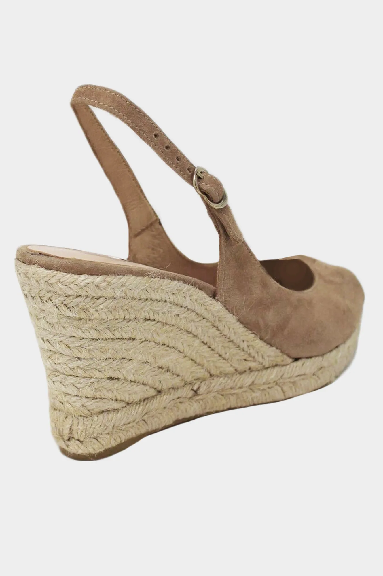 Mykonos Peep Toe Espadrilles | Almond