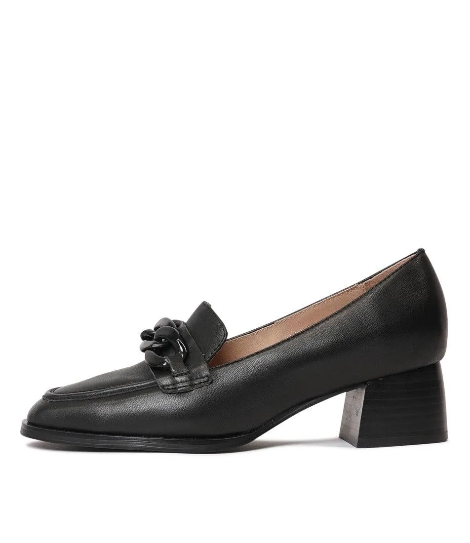 Nomass Black Leather Loafers