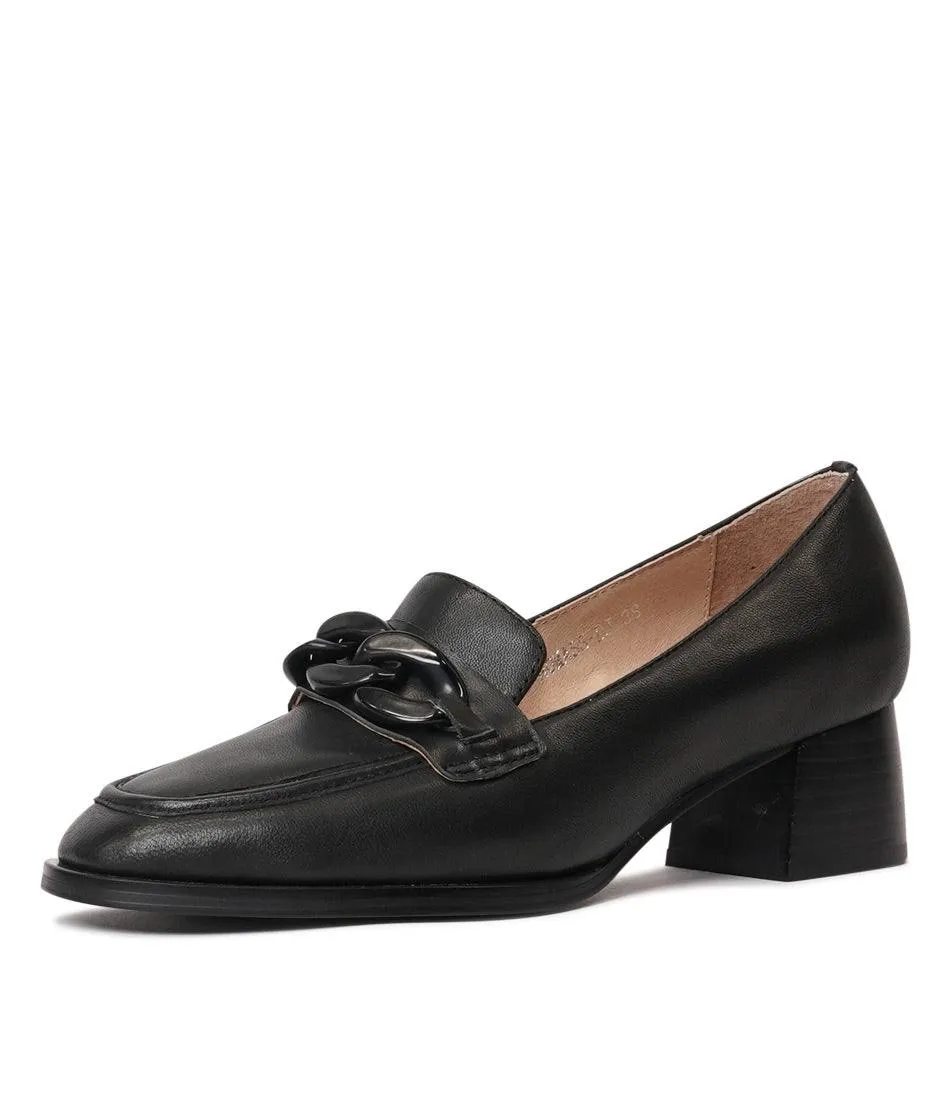 Nomass Black Leather Loafers