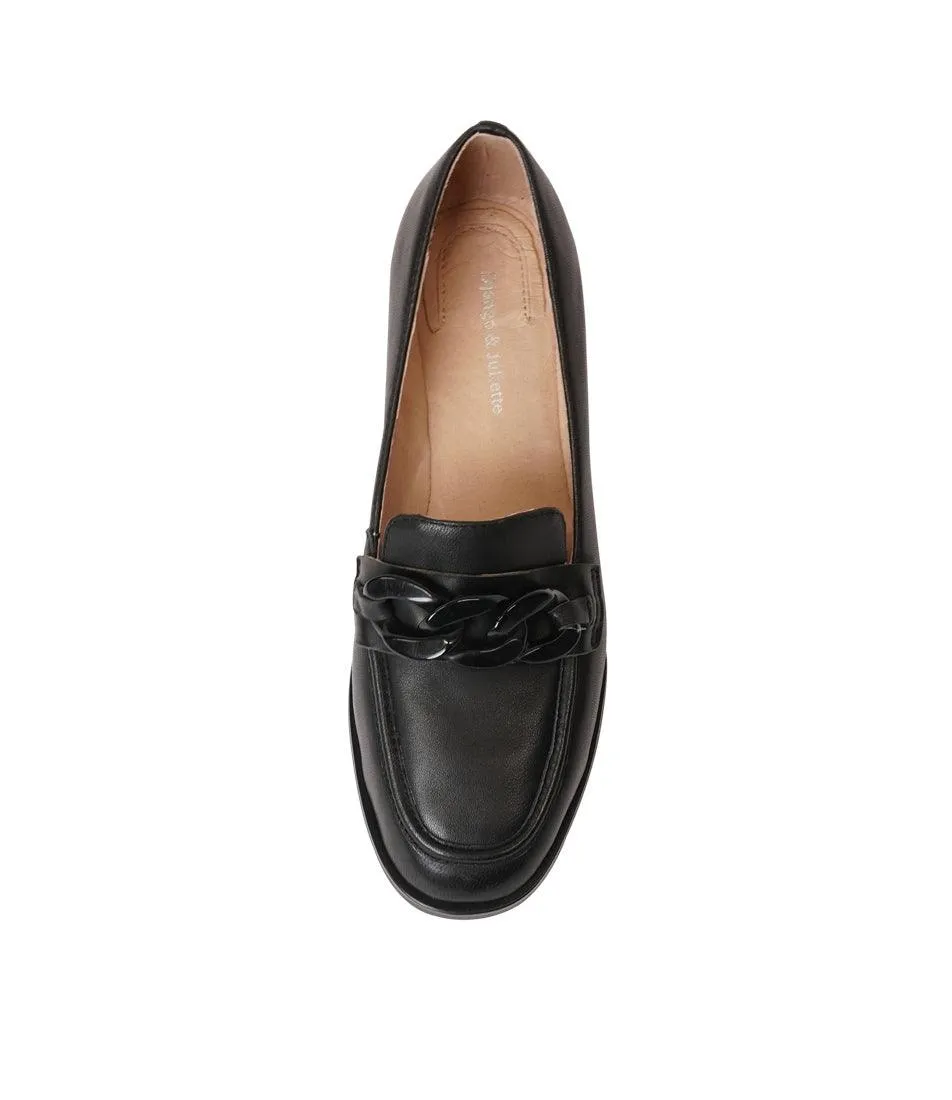 Nomass Black Leather Loafers