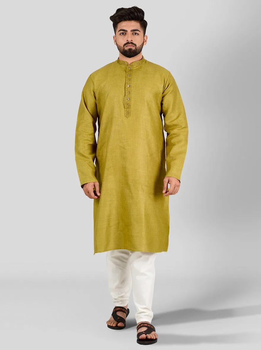 Olive Green Kurta Set | Azania