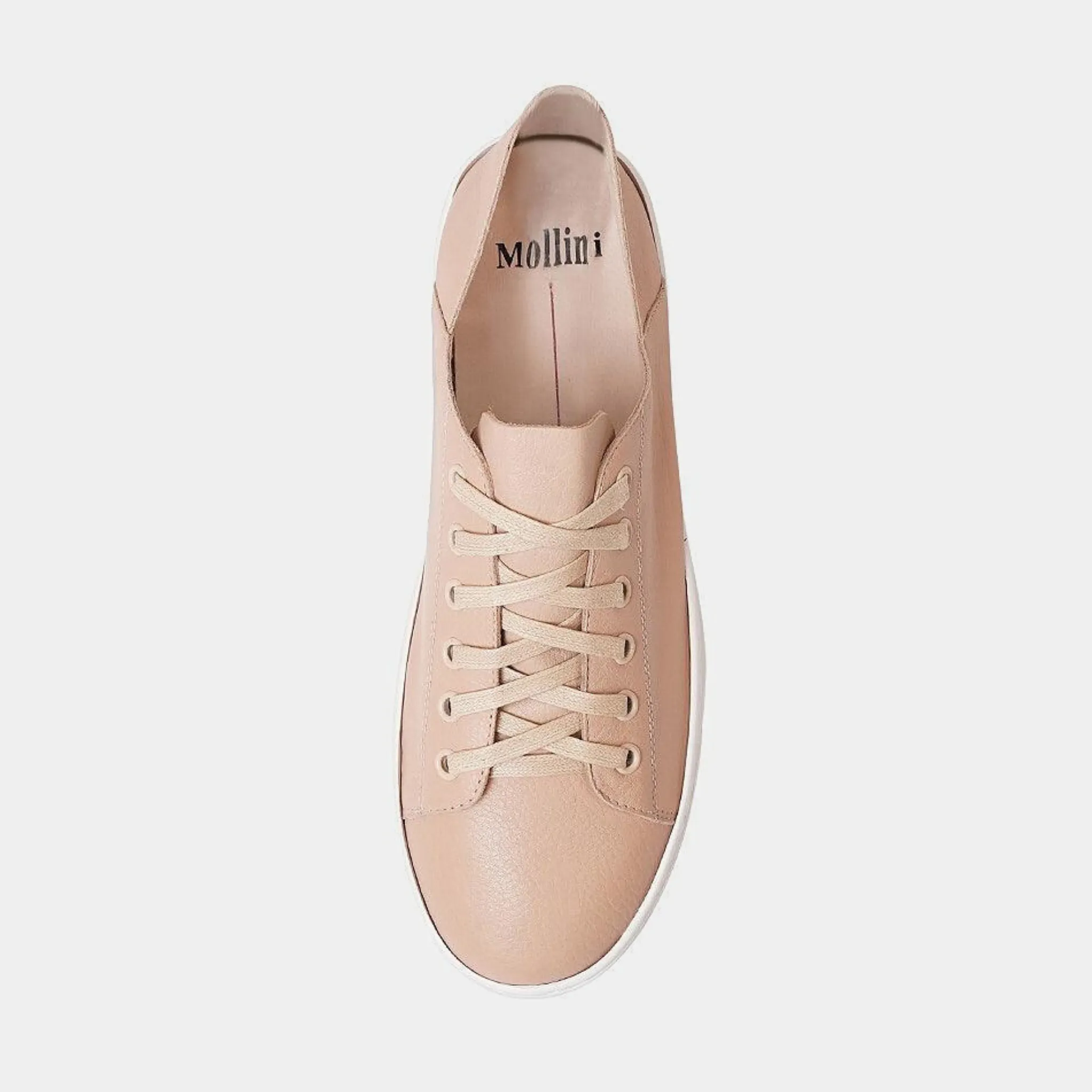 Oskher Dark Nude Leather Sneakers