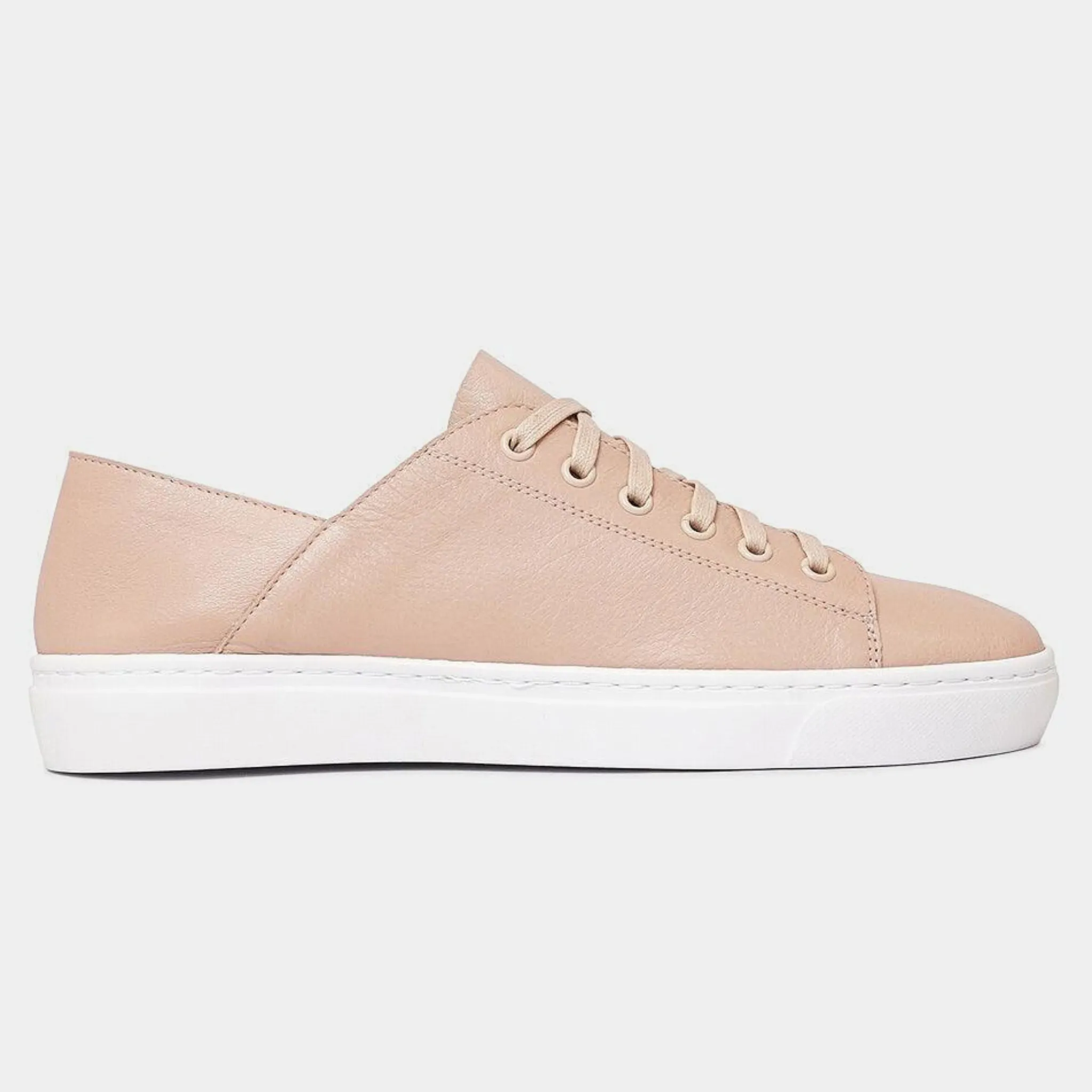 Oskher Dark Nude Leather Sneakers