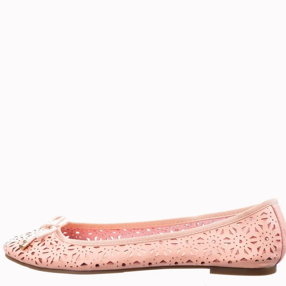 Pastel Pink Ballet Bow Pumps Flats