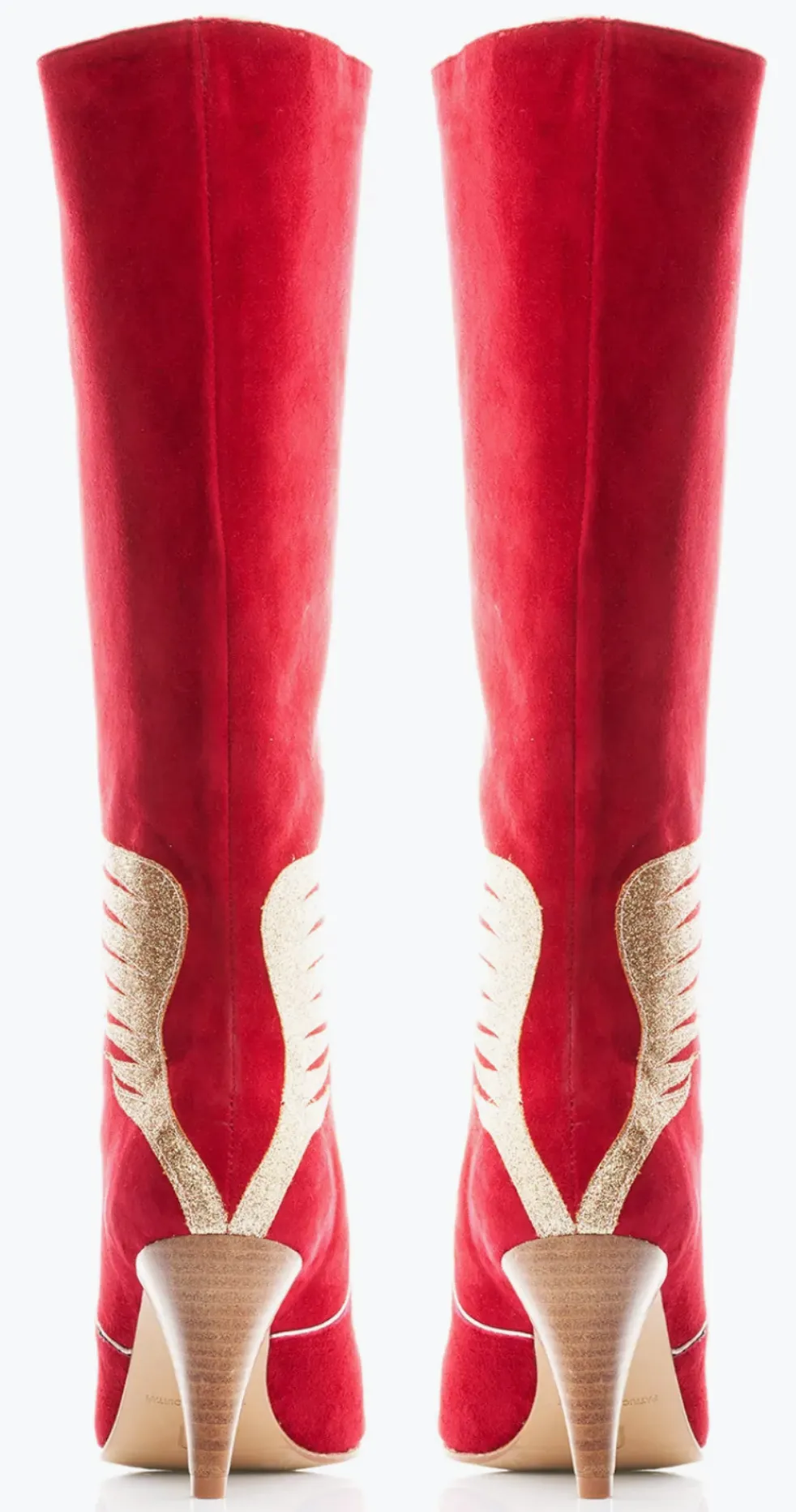 Patricia Blanchet Tornade Red Suede Tall Boots by