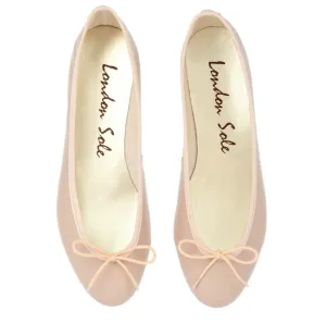 Pink Leather Pirouette Flats