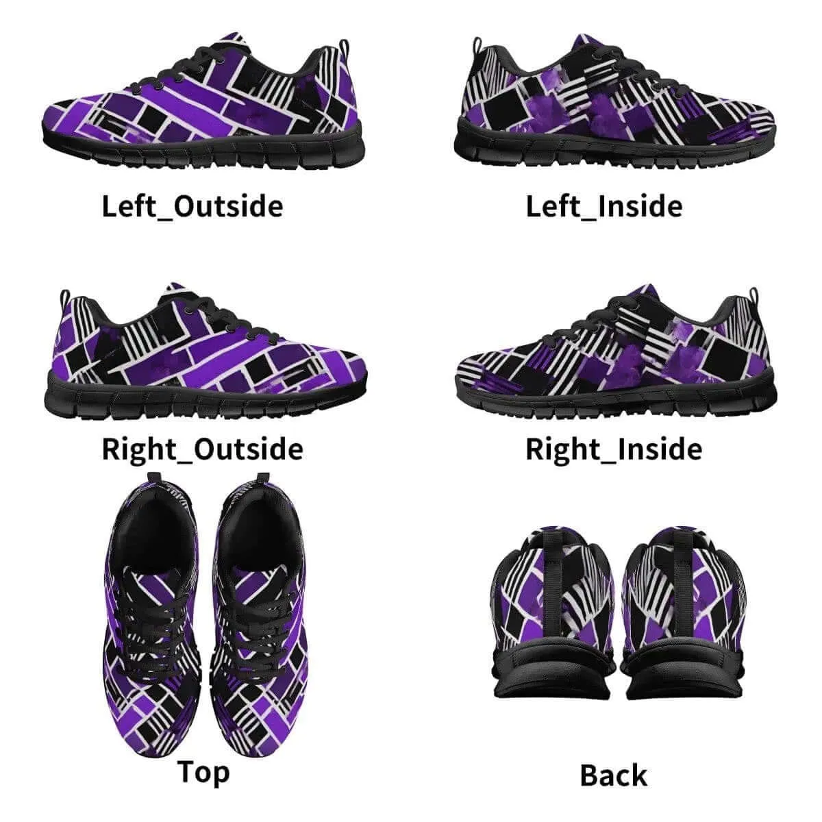 Purple and Black Men's Running Shoes