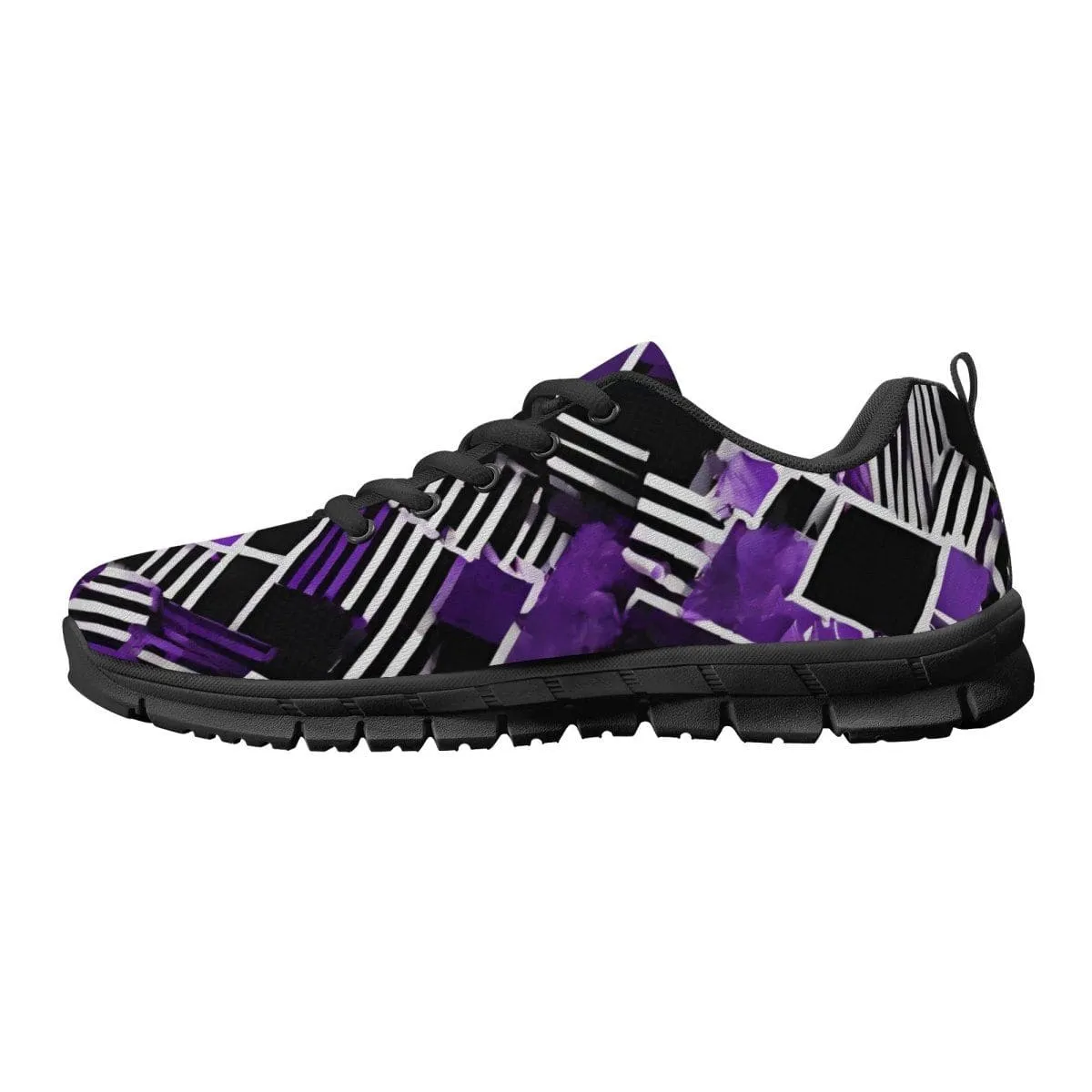 Purple and Black Men's Running Shoes