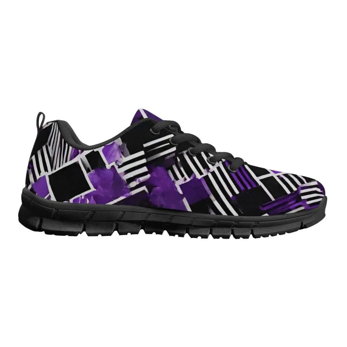 Purple and Black Men's Running Shoes