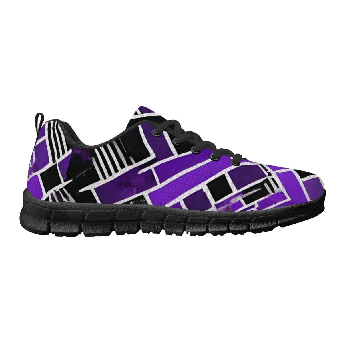 Purple and Black Men's Running Shoes