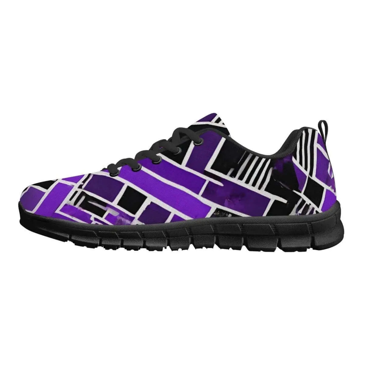 Purple and Black Men's Running Shoes