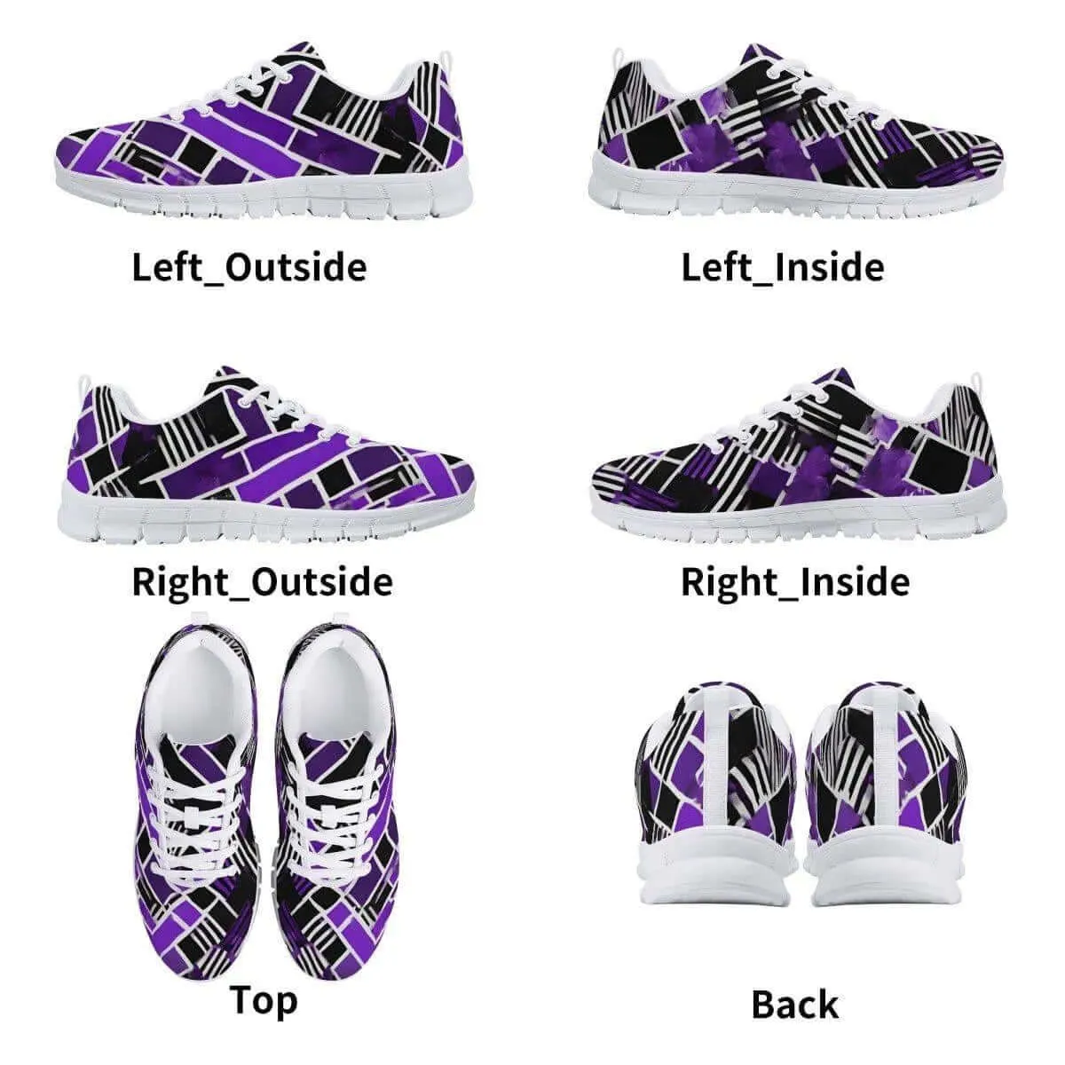 Purple and Black Men's Running Shoes