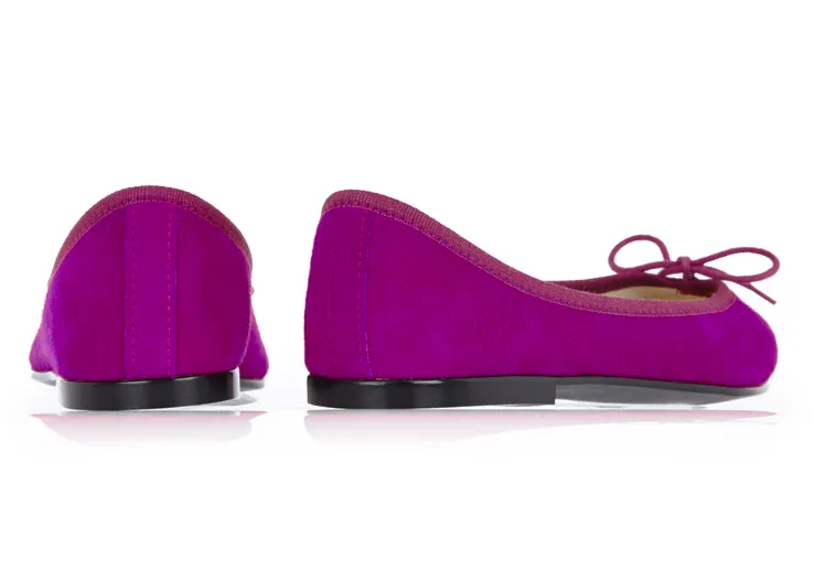 Purple Nubuck Pirouette Flats