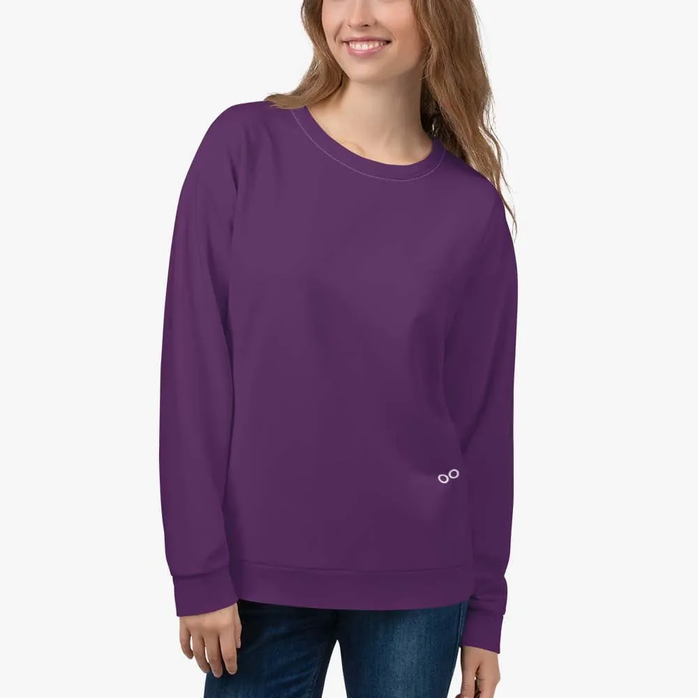 Recycled Fleece Sweatshirt Plum