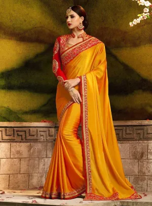 Red Color Tuton Silk Saree