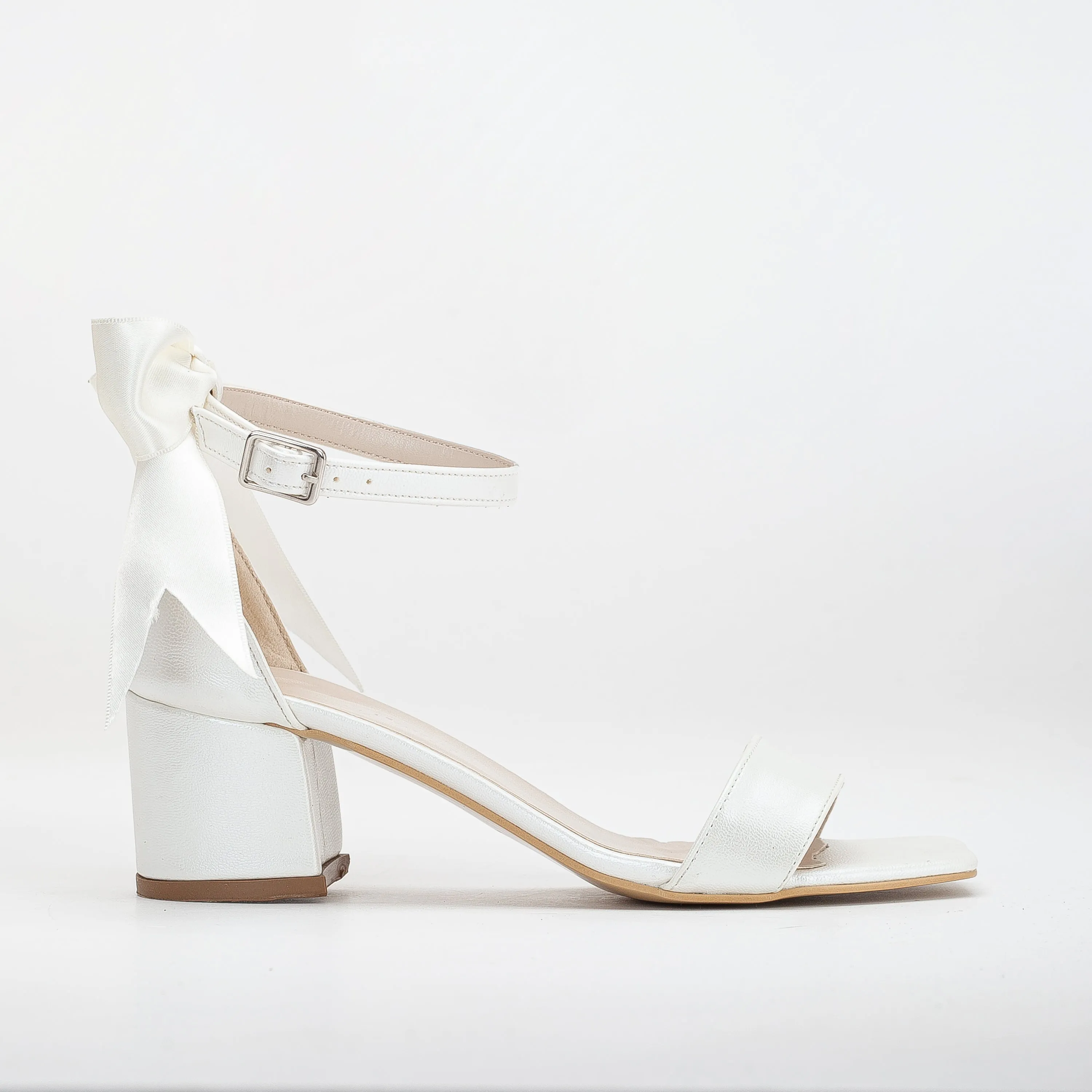 Rochelle - Ivory Bridal Sandals with Ribbon