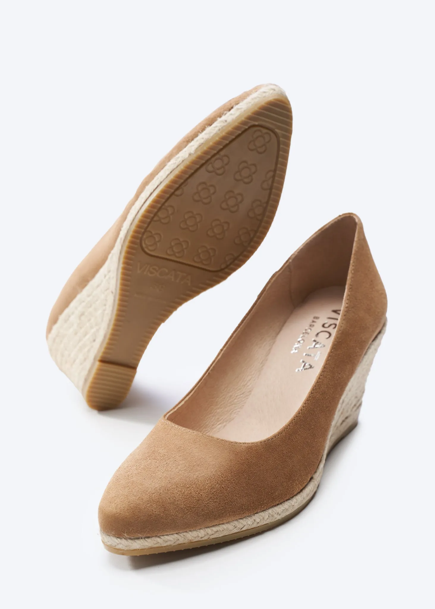 Roses Suede U Cut Espadrille Wedges