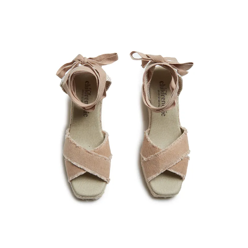 Sandal Espadrille in Tan by childrenchic