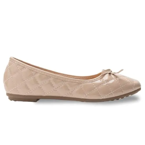 Sixth Street Women's Casual Comfortable and Lightweight Ballerina Ballet Flats - Beige- (Size-36) - SXT 029