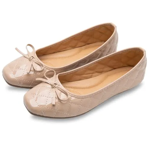 Sixth Street Women's Casual Comfortable and Lightweight Ballerina Ballet Flats - Beige- (Size-36) - SXT 029