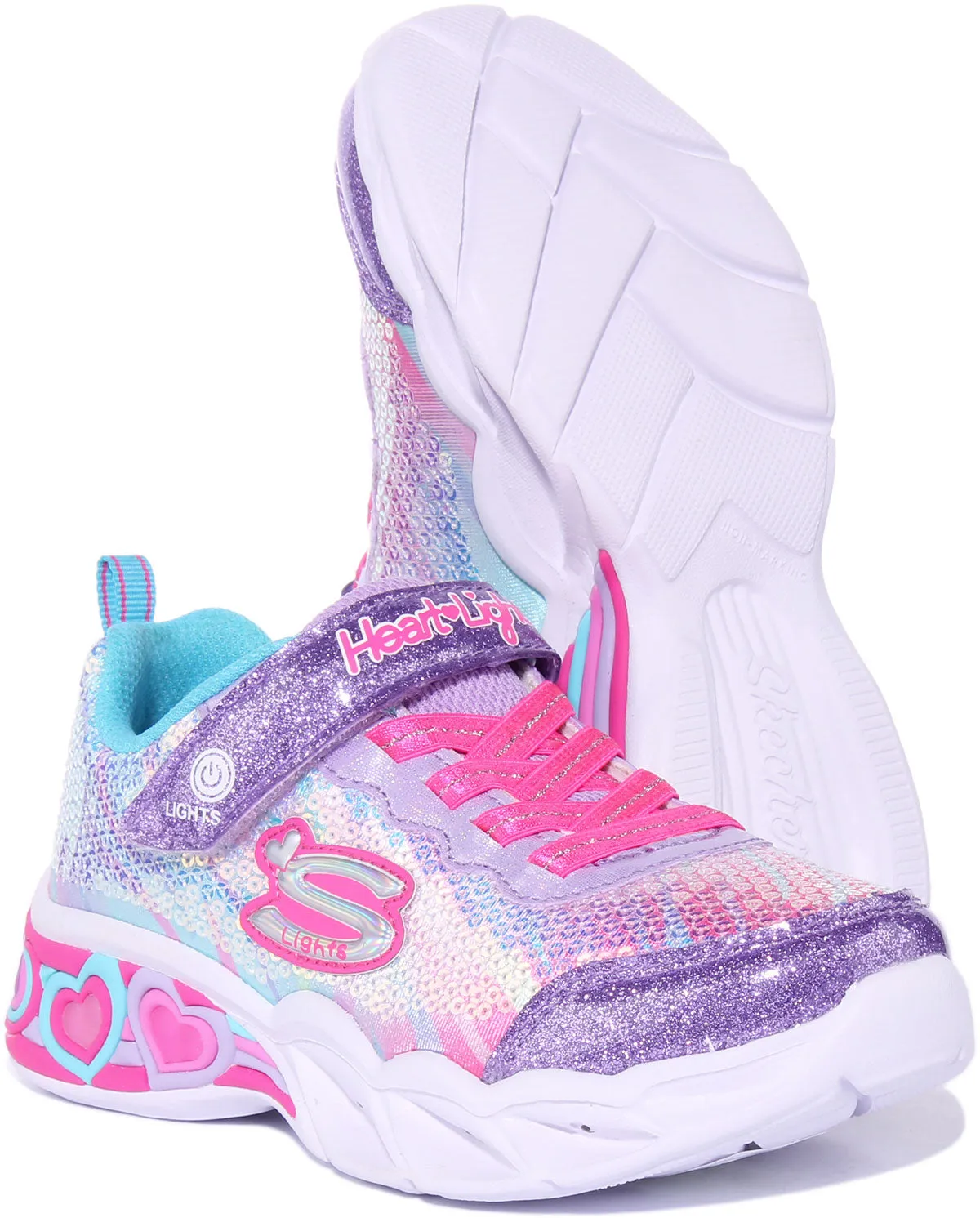 Skechers Lets Shine LED In Purple For Kids