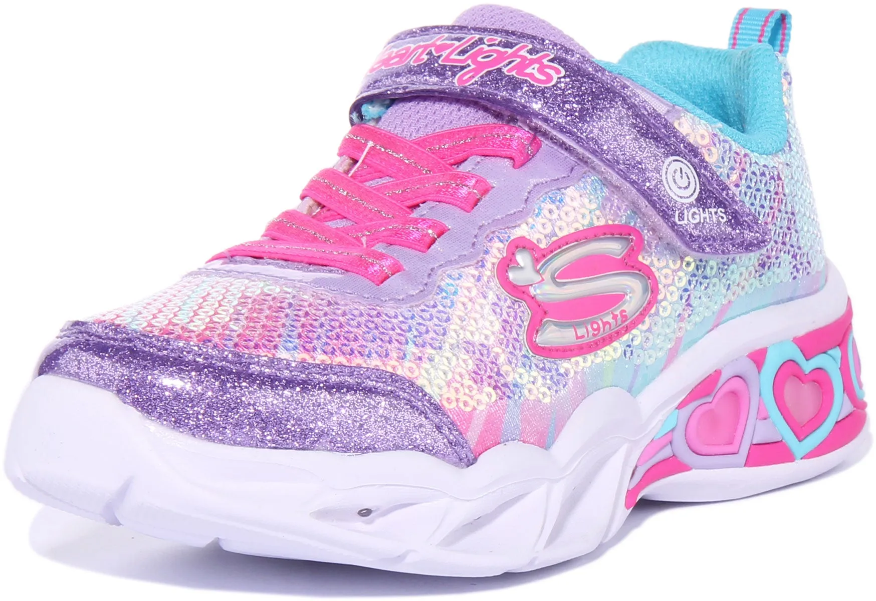 Skechers Lets Shine LED In Purple For Kids