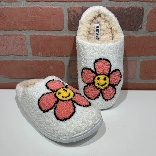 Slipper - Daisy - Coral