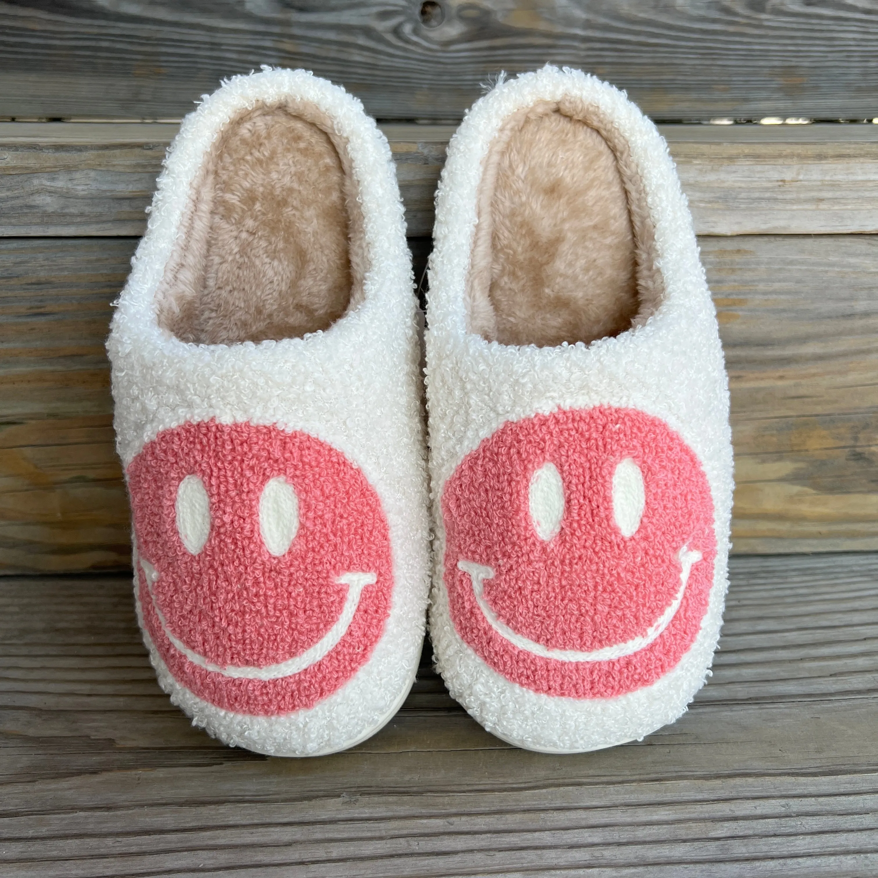 Smiley Face Cozy Slippers