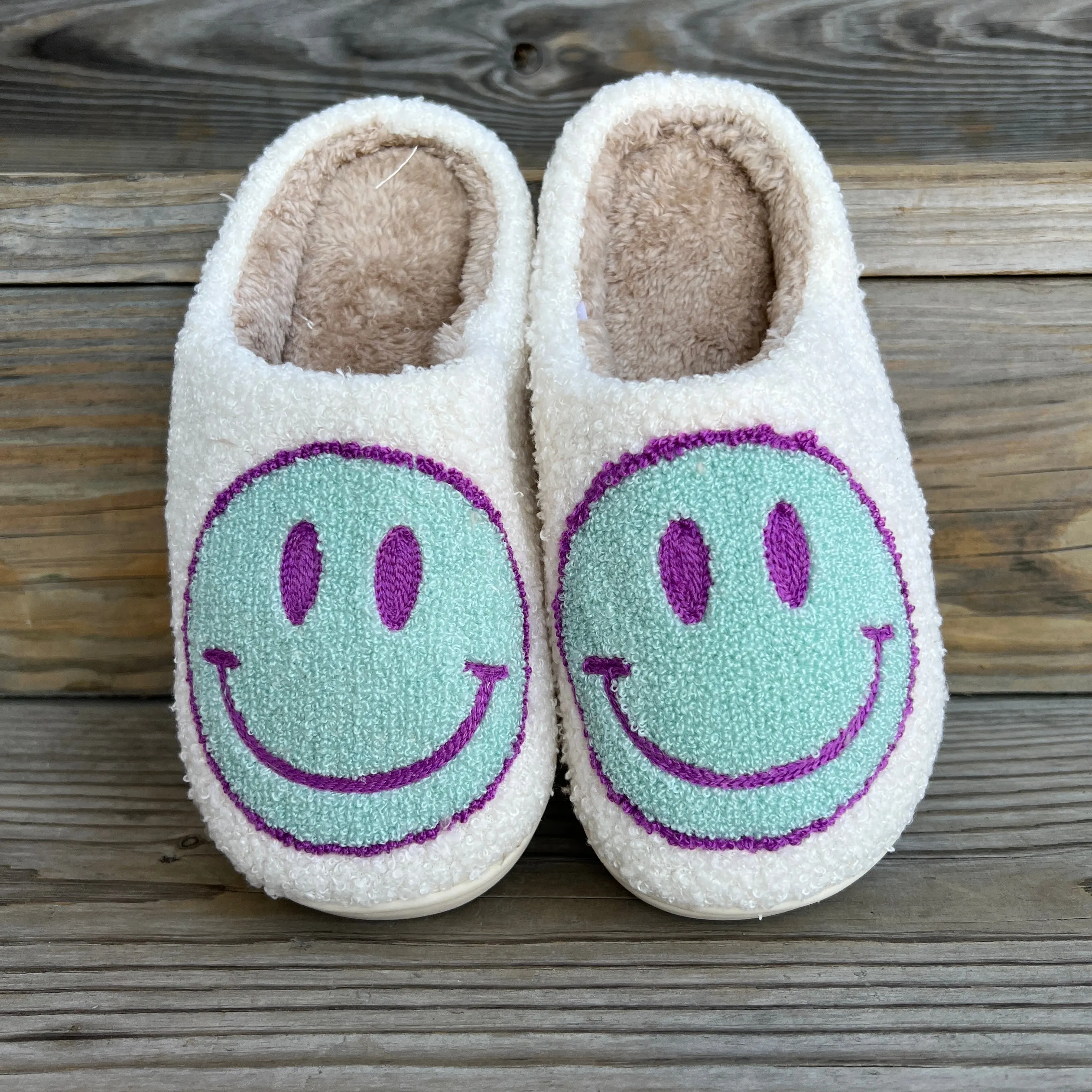 Smiley Face Cozy Slippers