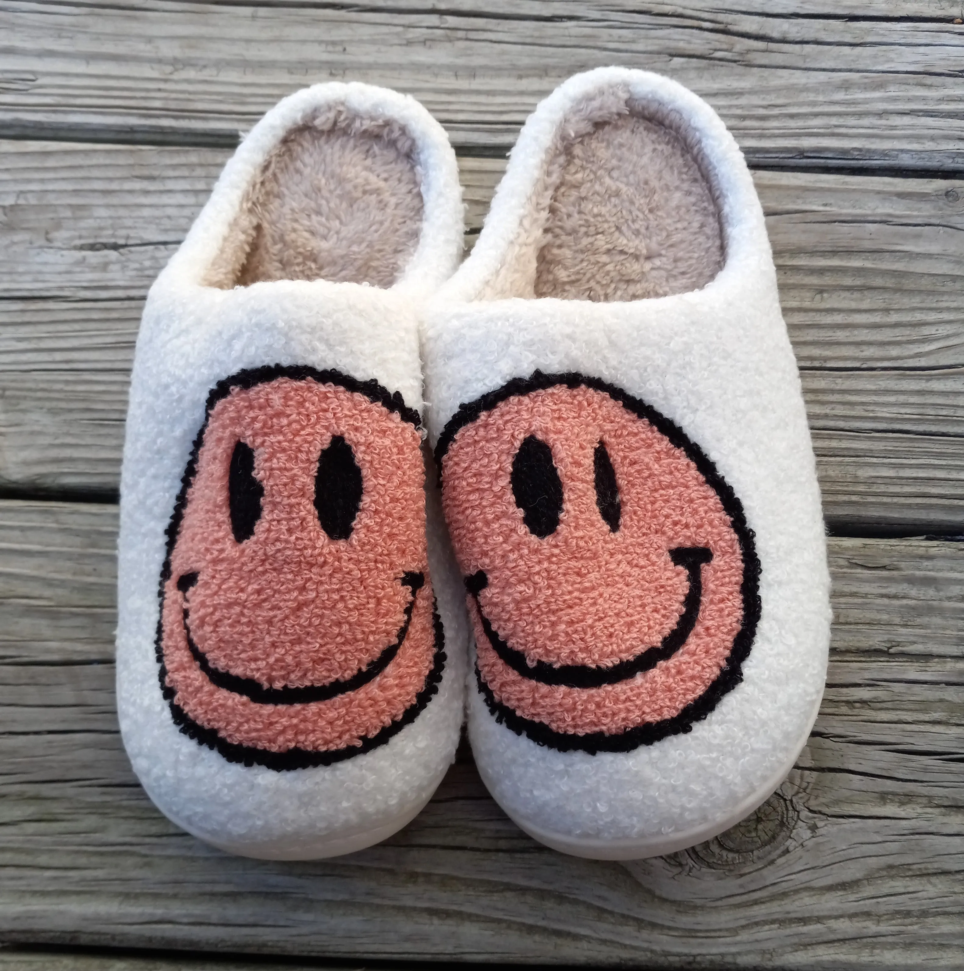 Smiley Face Cozy Slippers