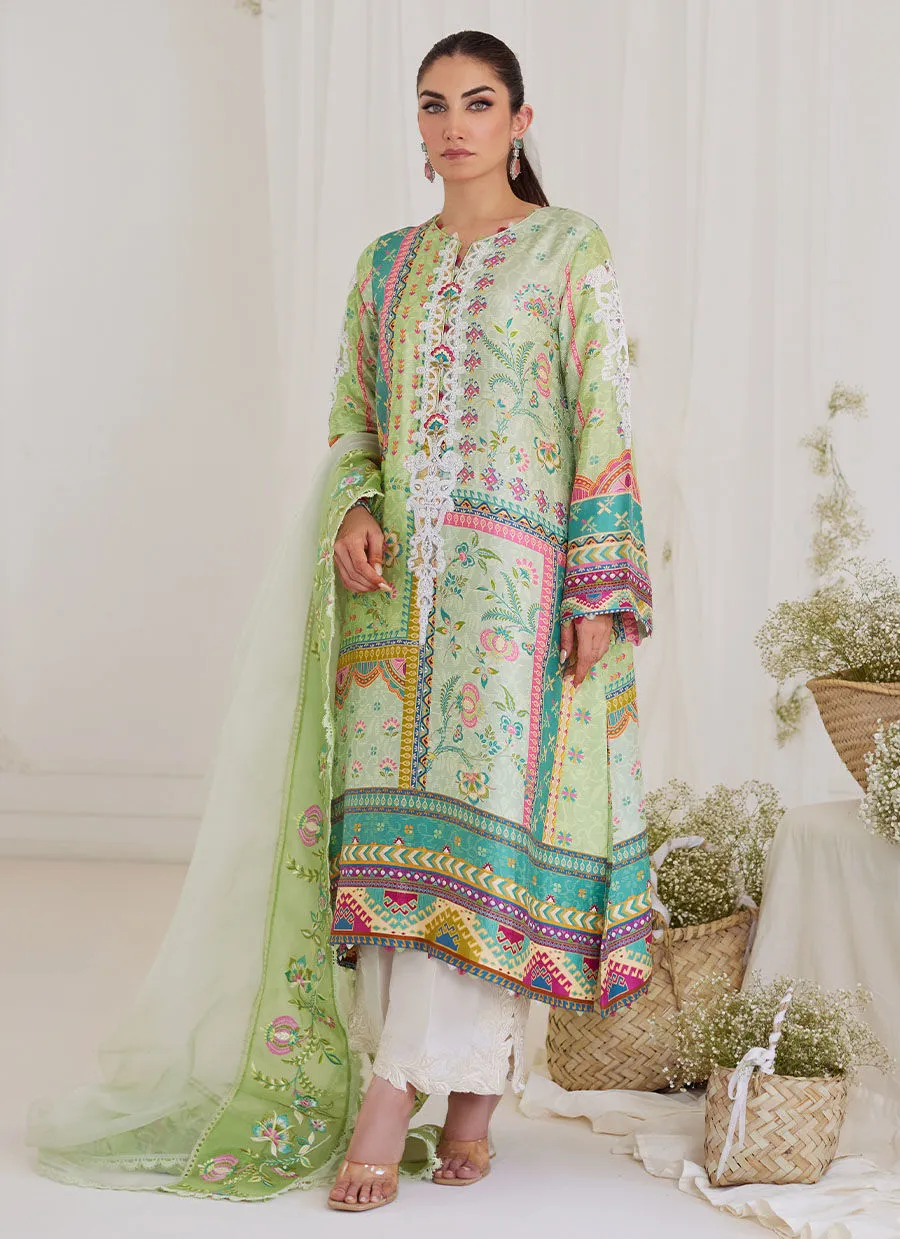 Tara Luxe Edit '24 - Marta Apple Green Shirt And Dupatta